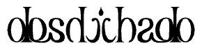 le mot desdichado écrit sous une forme symétrique